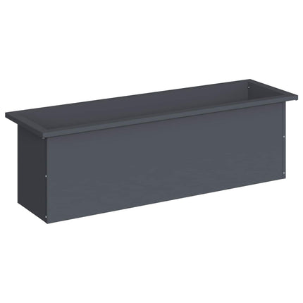 Plantekasse med LED Antracit 30 × 100 × 30 cm Stål