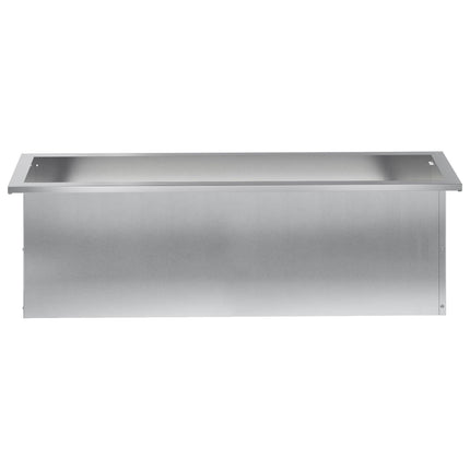 Plantekasse med LED 2 stk. Sølv 30 × 100 × 30 cm