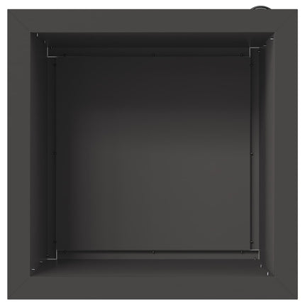Plantekasse med LED Sort 40 x 40 x 40 cm Stål