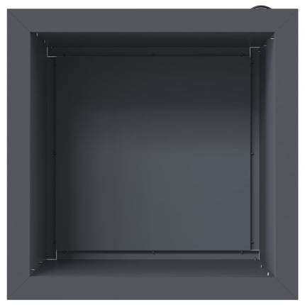 Plantekasse med LED Antracit 40 x 40 x 40 cm Stål