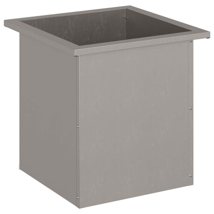 Plantekasse med LED Rusten 40 x 40 x 40 cm Cortenstål