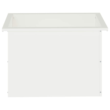 Plantekasse med LED Hvid 40 x 60 x 40 cm Stål