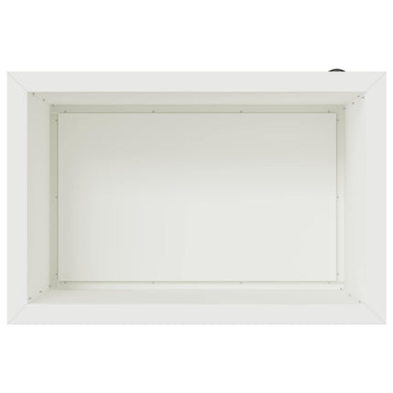 Plantekasse med LED Hvid 40 x 60 x 40 cm Stål