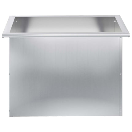 Plantekasse med LED 2 stk. Sølv 40 × 60 × 40 cm