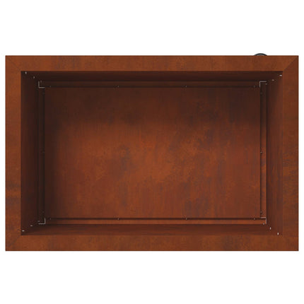 Plantekasse med LED Rusten 40 × 60 × 40 cm Cortenstål