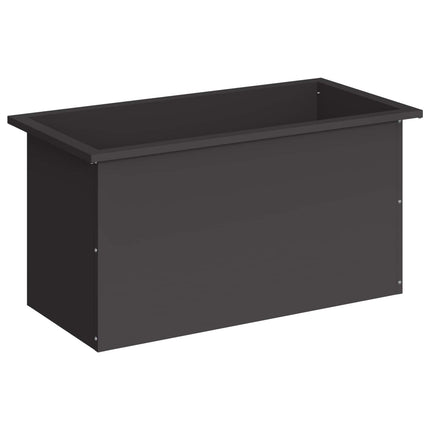 Plantekasse med LED Sort 40 x 80 x 40 cm Stål