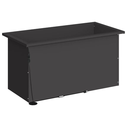 Plantekasse med LED 2 stk. Sort 40 x 80 x 40 cm Stål