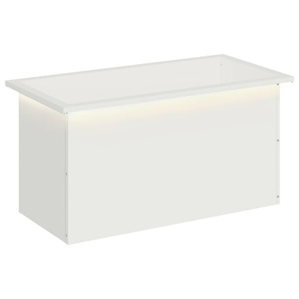 Plantekasse med LED Hvid 40 x 80 x 40 cm Stål