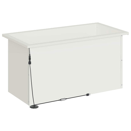 Plantekasse med LED Hvid 40 x 80 x 40 cm Stål