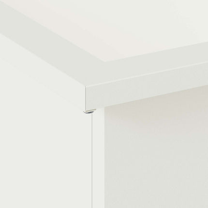Plantekasse med LED 2 stk. Hvid 40 x 80 x 40 cm Stål