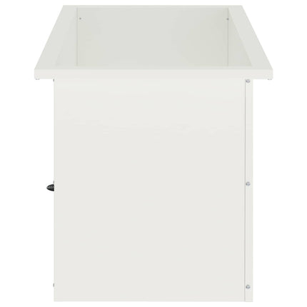 Plantekasse med LED 2 stk. Hvid 40 x 80 x 40 cm Stål