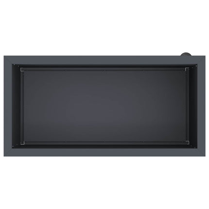 Plantekasse med LED 2 stk. Antracit 40 x 80 x 40 cm Stål