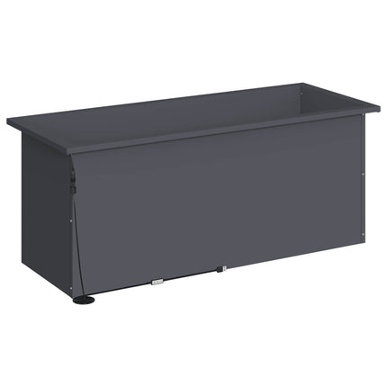 Plantekasse med LED 2 stk. Antracit 40 × 100 × 40 cm Stål