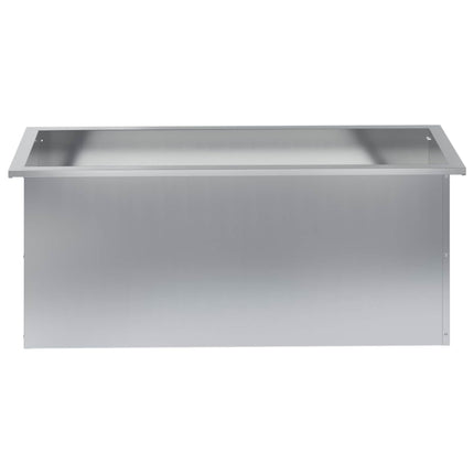 Plantekasse med LED Sølv 40 × 100 × 40 cm Galvaniseret stål