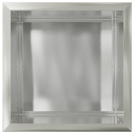 Plantekasse med LED 2 stk. Sølv 50 × 50 × 48 cm Rustfrit stål