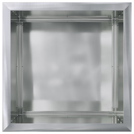 Plantekasse med LED 2 stk. Sølv 50 x 50 x 48 cm