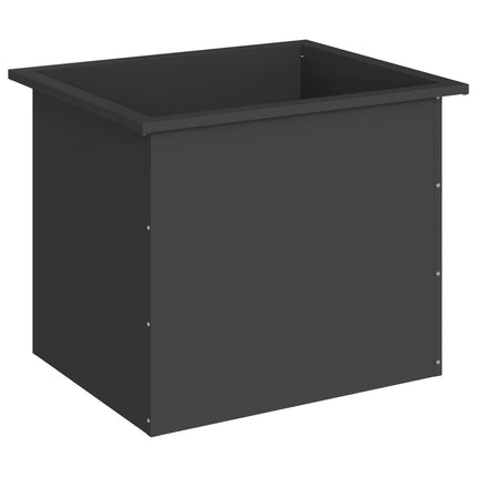 Plantekasse med LED Sort 50 x 60 x 48 cm Stål
