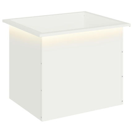 Plantekasse med LED Hvid 50 x 60 x 48 cm Stål