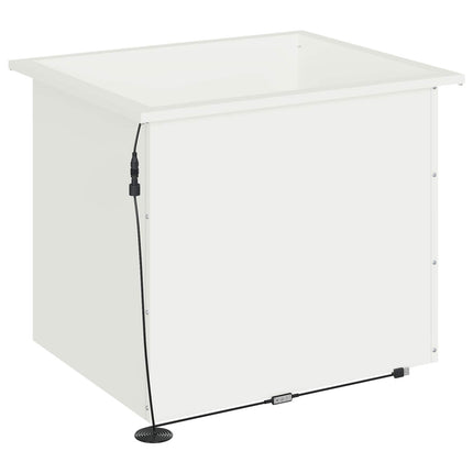 Plantekasse med LED Hvid 50 x 60 x 48 cm Stål
