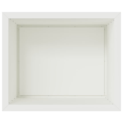 Plantekasse med LED 2 stk. Hvid 50 x 60 x 48 cm Stål