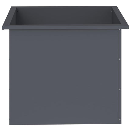 Plantekasse med LED 2 stk. Antracit 50 x 60 x 48 cm Stål