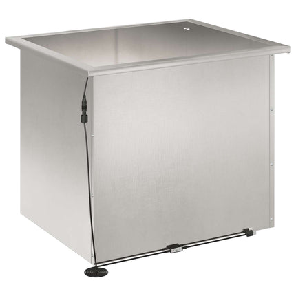 Plantekasse med LED 2 stk. Sølv 50 x 60 x 48 cm Rustfrit stål
