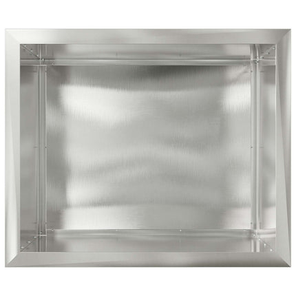 Plantekasse med LED 2 stk. Sølv 50 x 60 x 48 cm Rustfrit stål
