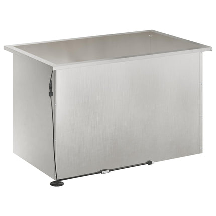 Plantekasse med LED 2 stk. Sølv 50 × 80 × 48 cm Rustfrit stål