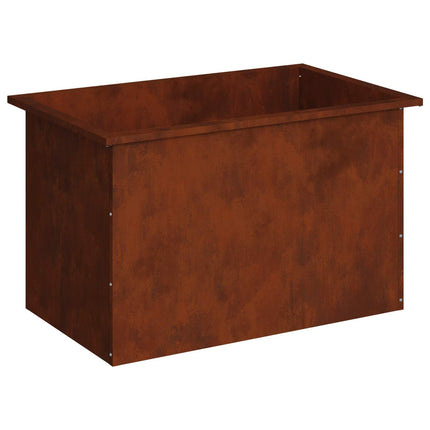 Plantekasse med LED Rusten 50 × 80 × 48 cm Cortenstål