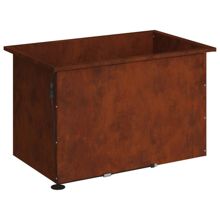 Plantekasse med LED Rusten 50 × 80 × 48 cm Cortenstål