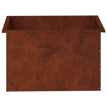 Plantekasse med LED Rusten 50 × 80 × 48 cm Cortenstål
