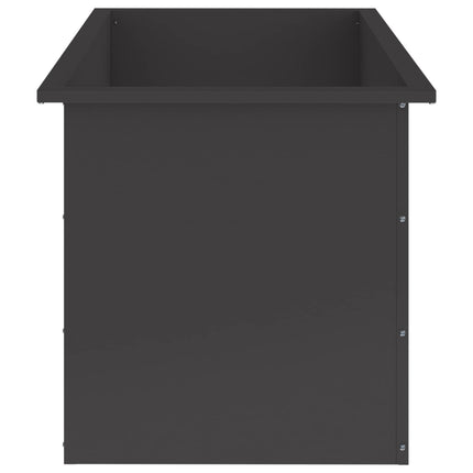 Plantekasse med LED Sort 50 x 100 x 48 cm Stål
