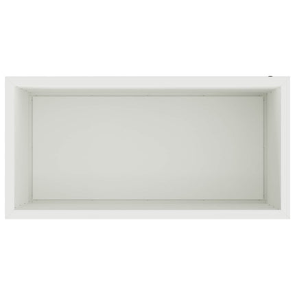 Plantekasse med LED 2 stk. Hvid 50 × 100 × 48 cm Stål