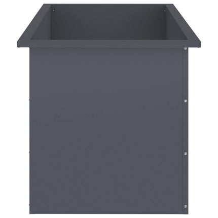 Plantekasse med LED Antracit 50 × 100 × 48 cm Stål