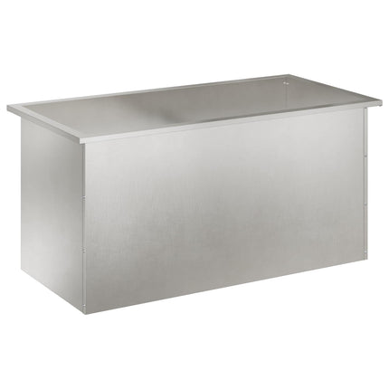 Plantekasse med LED Sølv 50 × 100 × 48 cm Rustfrit stål