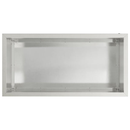 Plantekasse med LED Sølv 50 × 100 × 48 cm Rustfrit stål