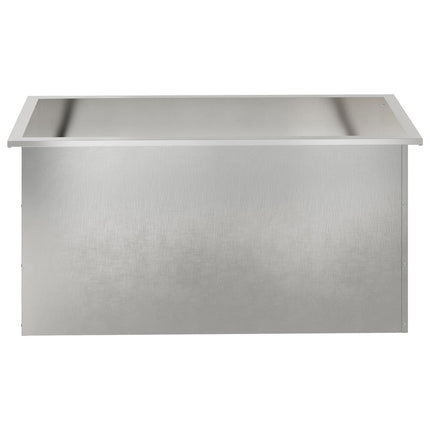 Plantekasse med LED 2 stk. Sølv 50 × 100 × 48 cm Rustfrit stål
