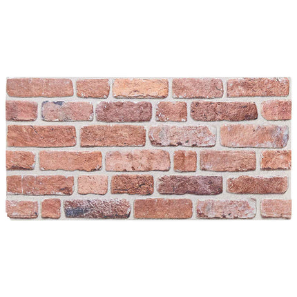 Vægpaneler 10 stk. 100 x 50 cm Rød EPS Skum