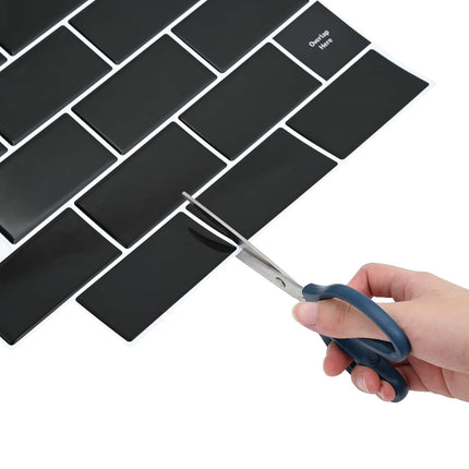 Subway flise 10 pcs Sort 30 x 30 cm Polyurethan og PET
