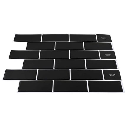 Subway flise 50 pcs Sort 30 x 30 cm Polyurethan og PET