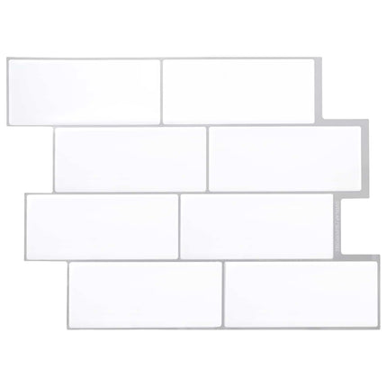 Subway flise 50 pcs Hvid grå 29 x 21 cm Polyurethan og PET