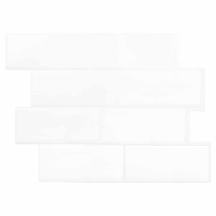 Subway flise 10 pcs Hvid 29 x 21 cm Polyurethan og PET