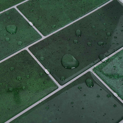 Subway flise 10 pcs Mørkegrøn 29 x 21 cm Polyurethan og PET