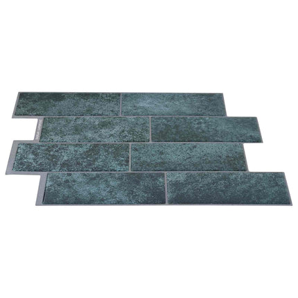 Subway flise 10 pcs Blå grøn 29 x 21 cm Polyurethan og PET