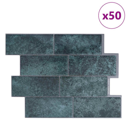 Subway flise 50 pcs Blå grøn 29 x 21 cm Polyurethan og PET