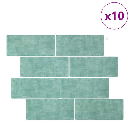 Subway flise 10 pcs Grågrøn 29 x 21 cm Polyurethan og PET
