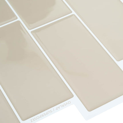Subway flise 50 pcs Beige 29 x 21 cm Polyurethan og PET