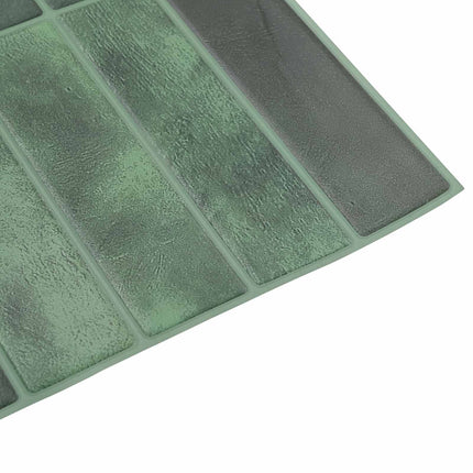 Rektangulær flise 10 pcs Mørkegrøn 29 x 23 x 0,08 cm