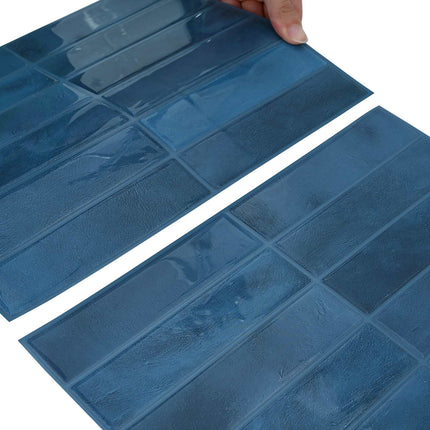 Rektangulær flise 10 pcs Blå 29 x 23 x 0,08 cm