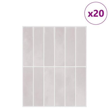 Rektangulær flise 20 pcs Beige 29 x 23 x 0,08 cm